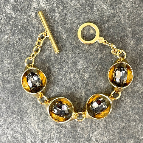 Trina Turk chain and links bracelet with crystals - NextStage Vintage