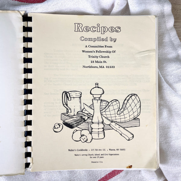 Trinity Church Cook Book - Northborough, MA - 1991 community cookbook - NextStage Vintage