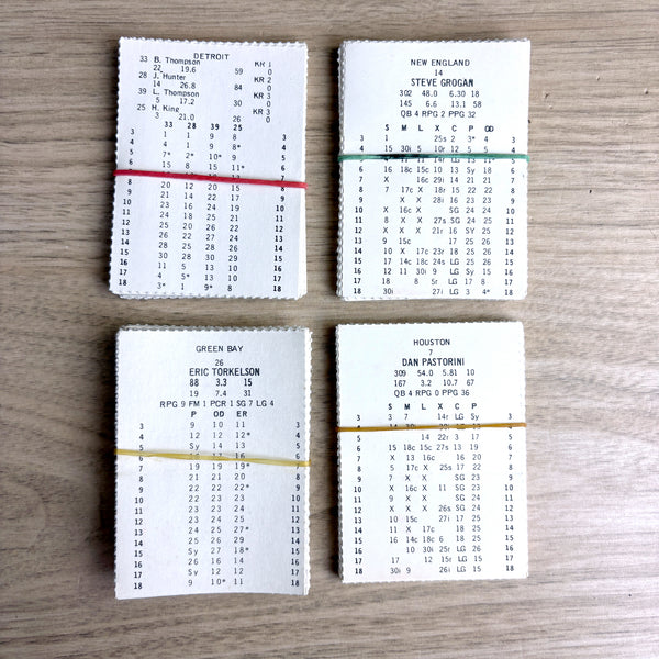 1977 TSG 1: Pro Football game team cards and instruction booklet