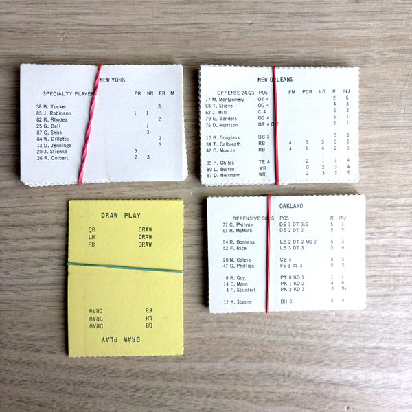 1977 TSG 1: Pro Football game team cards and instruction booklet
