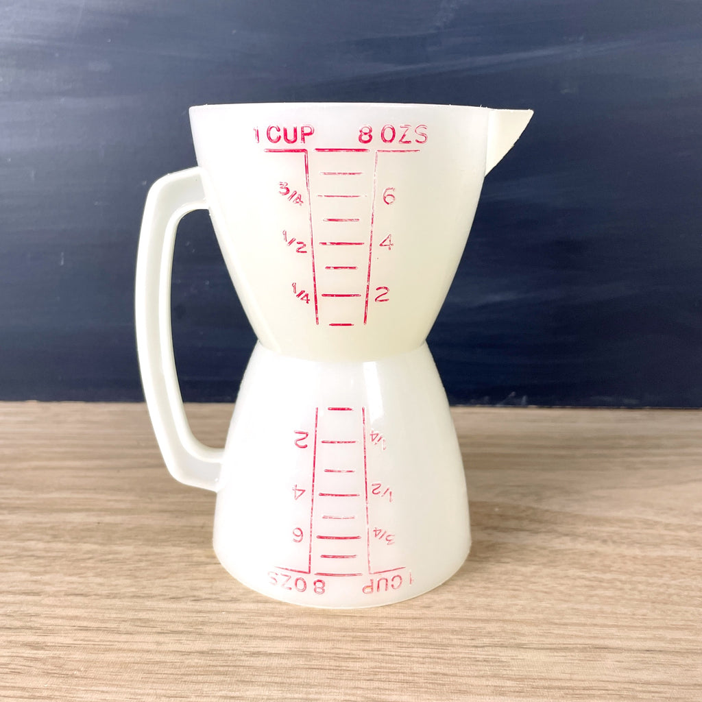 Tupperware Double Measuring Cup Wet/dry 1 Cup 8 Oz / Vintage 