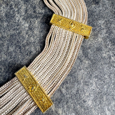 Sterling silver and vermeil multi-strand necklace and earrings set – 925 - NextStage Vintage