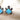 Turtle stud post pierced earrings - sterling and lab-created blue fire opal - NextStage Vintage
