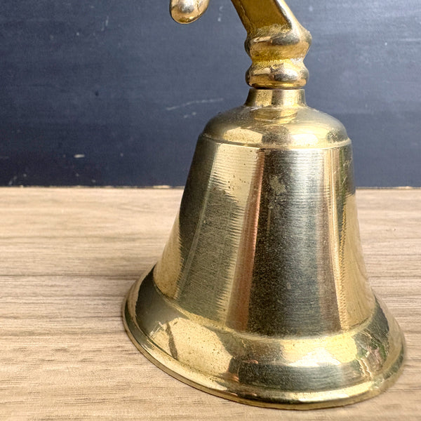 Brass unicorn hand bell - 5" tall - magical vintage - NextStage Vintage