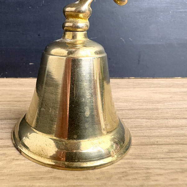 Brass unicorn hand bell - 5" tall - magical vintage - NextStage Vintage