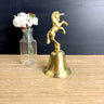 Brass unicorn hand bell - 5" tall - magical vintage - NextStage Vintage