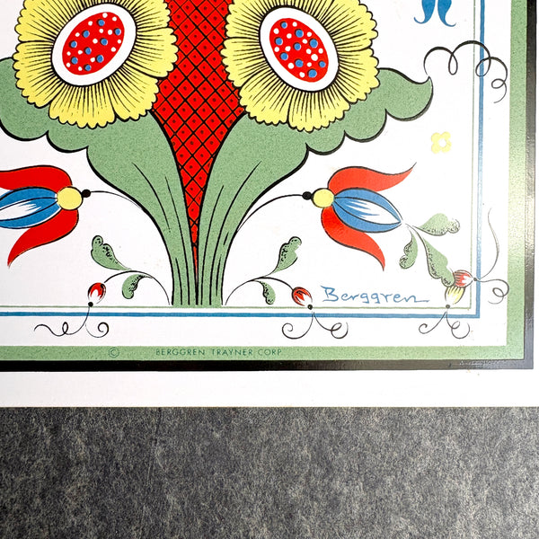 Swedish Var så god tile trivet - Berggren Originals - vintage 60s 70s kitchen