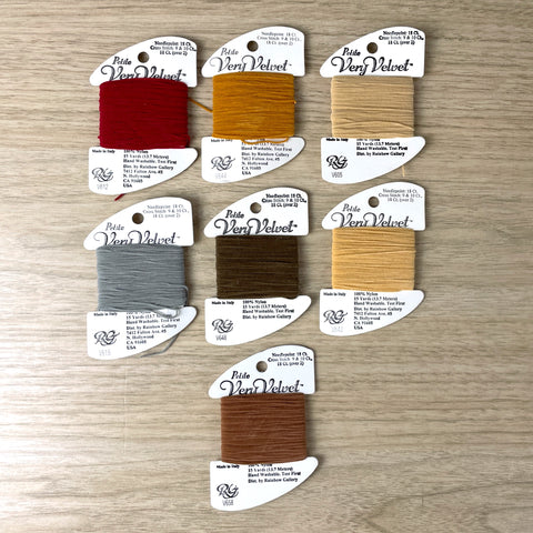 Rainbow Gallery Petite Very Velvet Needlepoint Thread - 7 cards - NextStage Vintage