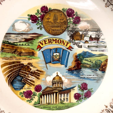 Vermont state souvenir plate - 1950s vintage - NextStage Vintage