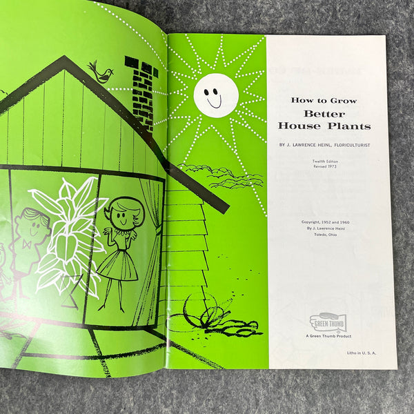 Houseplant care booklets and wheel - 1970s vintage