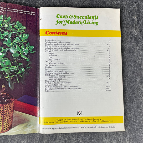 Houseplant care booklets and wheel - 1970s vintage