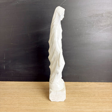 Blessed Virgin Mary and snake- shabby vintage plastic religious figurine - NextStage Vintage