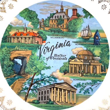 Virginia Mother of Presidents small souvenir state plate - vintage travel souvenir - NextStage Vintage