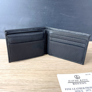 David King HT-02 Passcase black leather wallet - NOS - NextStage Vintage