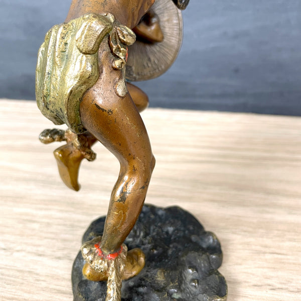 Franz Bergman Native American warrior cold painted Vienna bronze sculpture - NextStage Vintage