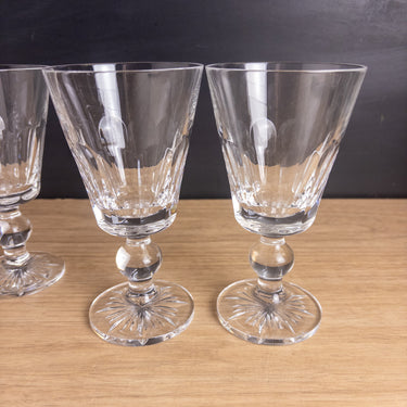 Set of 4 Waterford Crystal Grafton Street or Bolton White Wine Glasses