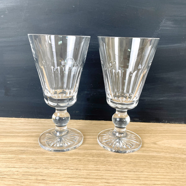 Waterford Crystal Grafton St Bolton water goblet / red wine glass - a pair - NextStage Vintage