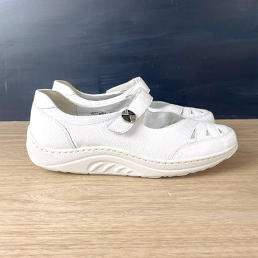 Waldläufer Forest Walker Helli white leather shoes - size 10 - NextStage Vintage