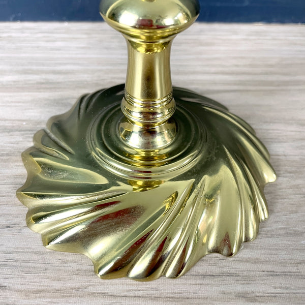 Colonial Williamsburg swirl brass reproduction candlestick - NextStage Vintage