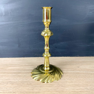 Colonial Williamsburg swirl brass reproduction candlestick - NextStage Vintage