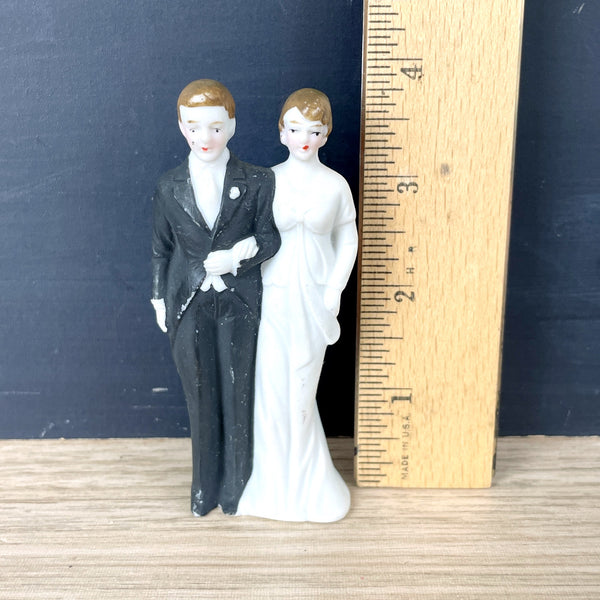 Occupied Japan porcelain bride and groom - 1940s vintage - NextStage Vintage