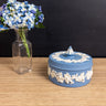Wedgwood Blue Jasperware Covered Trinket Dish 3" England Vintage 1977 - NextStage Vintage