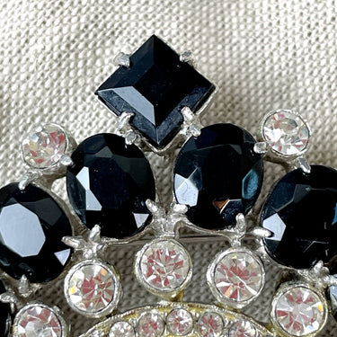 Crown crystal brooch / pendant by Joseph Wiesner - vintage costume jewelry - NextStage Vintage