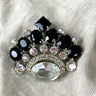 Crown crystal brooch / pendant by Joseph Wiesner - vintage costume jewelry - NextStage Vintage