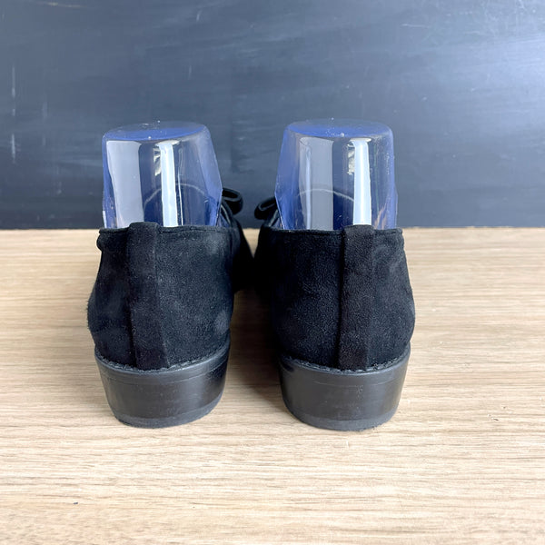 Stuart Weitzman black suede Atabow loafer - size 7 - NextStage Vintage