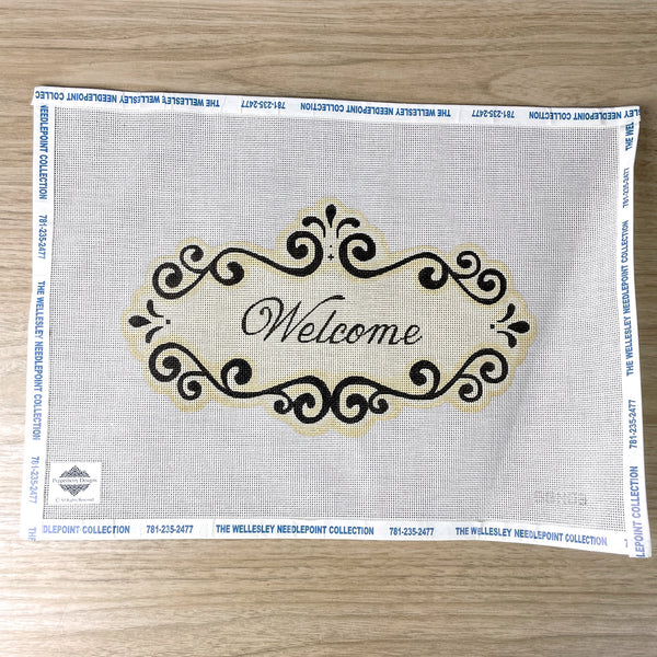 Pepperberry Designs Welcome Sign needlepoint canvas #SGN03 - NextStage Vintage