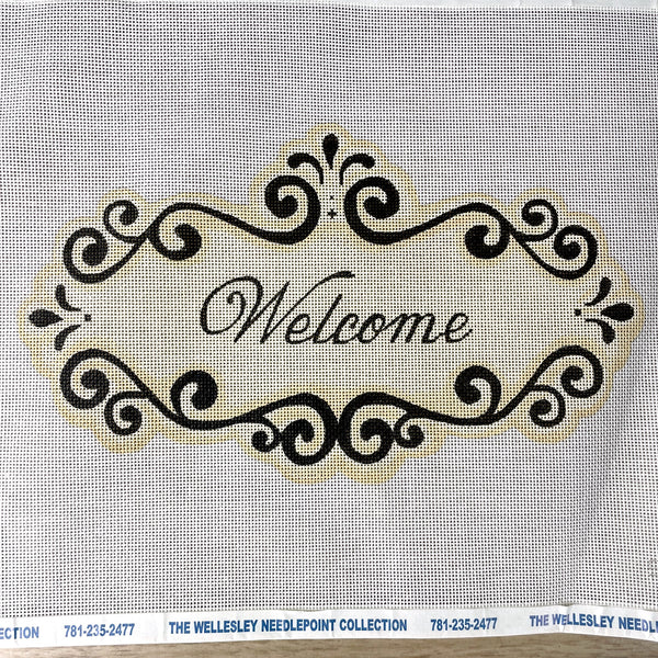 Pepperberry Designs Welcome Sign needlepoint canvas #SGN03 - NextStage Vintage