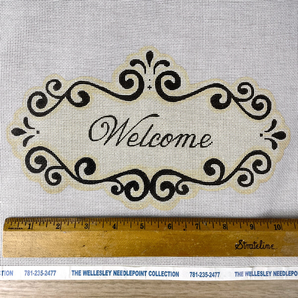 Pepperberry Designs Welcome Sign needlepoint canvas #SGN03 - NextStage Vintage