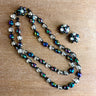 West German 2 strand beaded necklace with matching earrings - 1960s vintage - NextStage Vintage