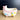 White and pink bassinet planter with duck and butterfly - vintage baby room or shower decor