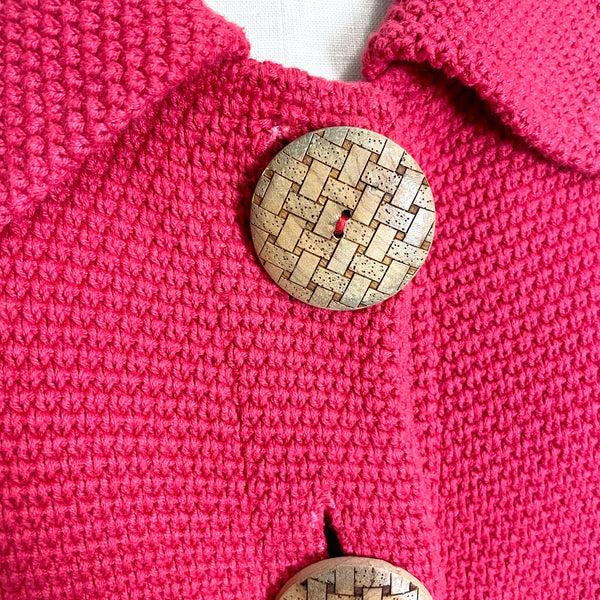 Willow sweater jacket in warm light red - size small - NextStage Vintage