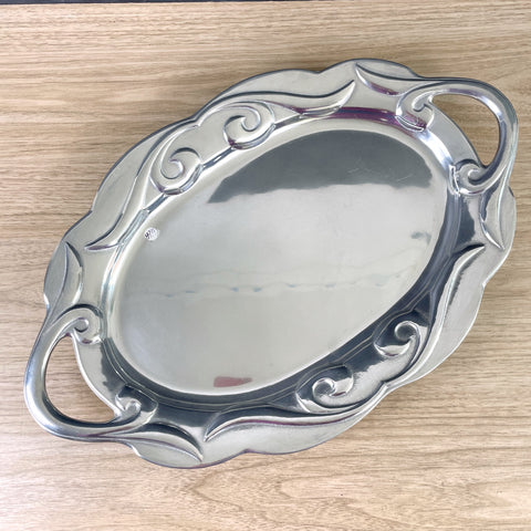 Wilton Armetale scroll handle large tray #369634 - NEW - NextStage Vintage