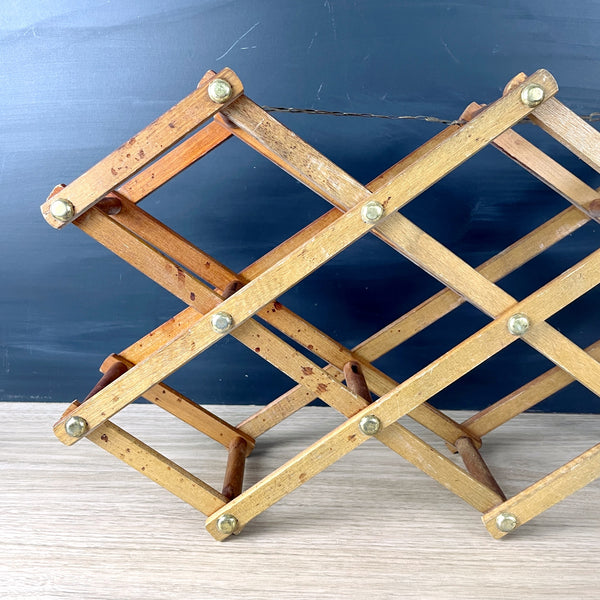 Folding wine rack - unfinished wood - vintage wine storage - NextStage Vintage