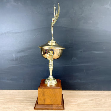 Winged Victory dog obedience trophy - 1970s decorative award - NextStage Vintage