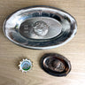 1964-1965 NY World's Fair Unisphere souvenir lot - Plastic tray, metal dish, mini plate - United States Steel - NextStage Vintage
