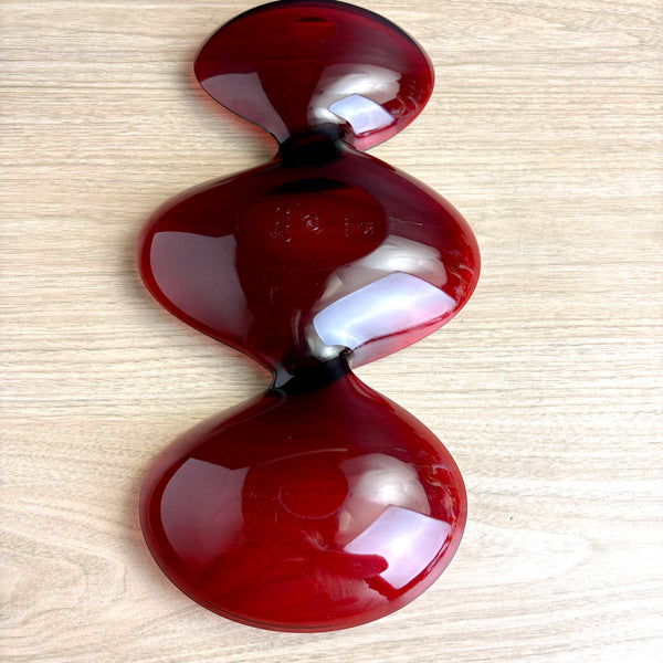 Red acrylic Wovo twist divided snack tray - Scott Henderson design