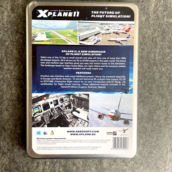 Aerosoft XPlane 11 Flight Simulator 9 DVD set for PC