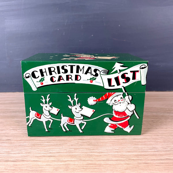 Stylecraft Christmas Card List file box - 1960s vintage - NextStage Vintage