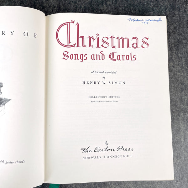 A Treasury of Christmas Songs and Carols edited by Henry Simon - 1979 hardcover - NextStage Vintage