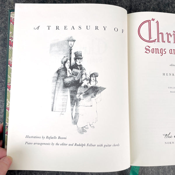 A Treasury of Christmas Songs and Carols edited by Henry Simon - 1979 hardcover - NextStage Vintage