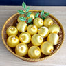 Satin ball Christmas ornaments – 16 light gold - 2" - 1970s Christmas decor - NextStage Vintage