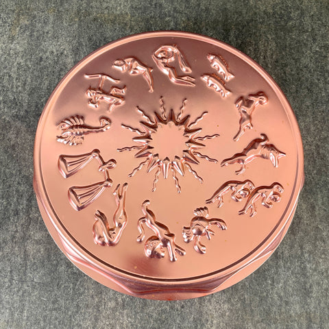 Mirro Zodiac signs gelatin mold - coppertone - 1970s vintage - NextStage Vintage