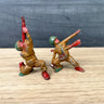 Manoil soldiers - grenade thrower and sniper - 1930s vintage lead dime store soldiers - NextStage Vintage