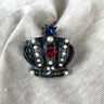 Rare Weiss crown black with Maltese cross brooch - 1960s vintage - NextStage Vintage