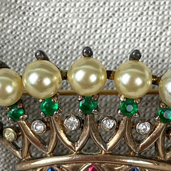 Rare Trifari Royal Crown sterling brooch #140779 - 1940s vintage - NextStage Vintage