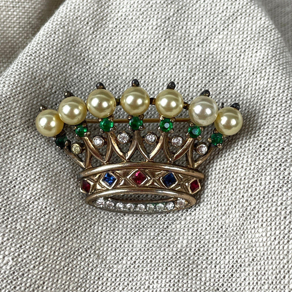 Rare Trifari Royal Crown sterling brooch #140779 - 1940s vintage ...